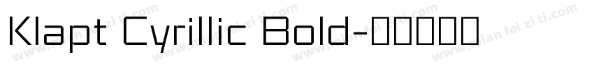 Klapt Cyrillic Bold字体转换